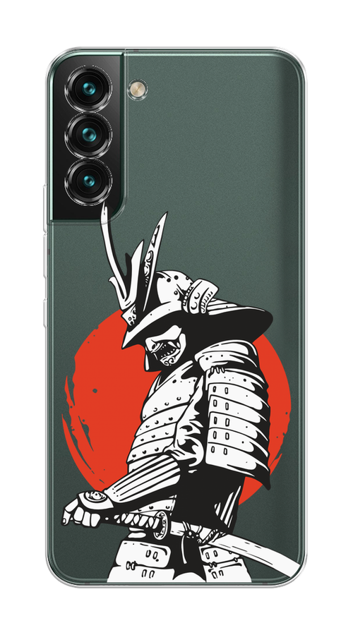 

Чехол на Samsung Galaxy S22 Plus "Самурай с катаной", Черный;красный;белый, 2103950-1