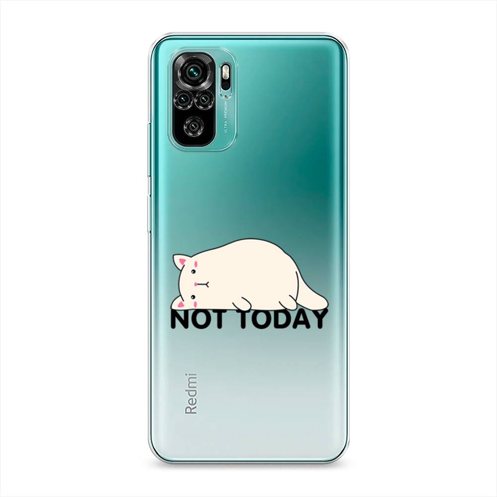 

Чехол на Xiaomi Redmi Note 10/Note 10S/Poco M5s "Cat not today", Белый;розовый;черный, 39750-1