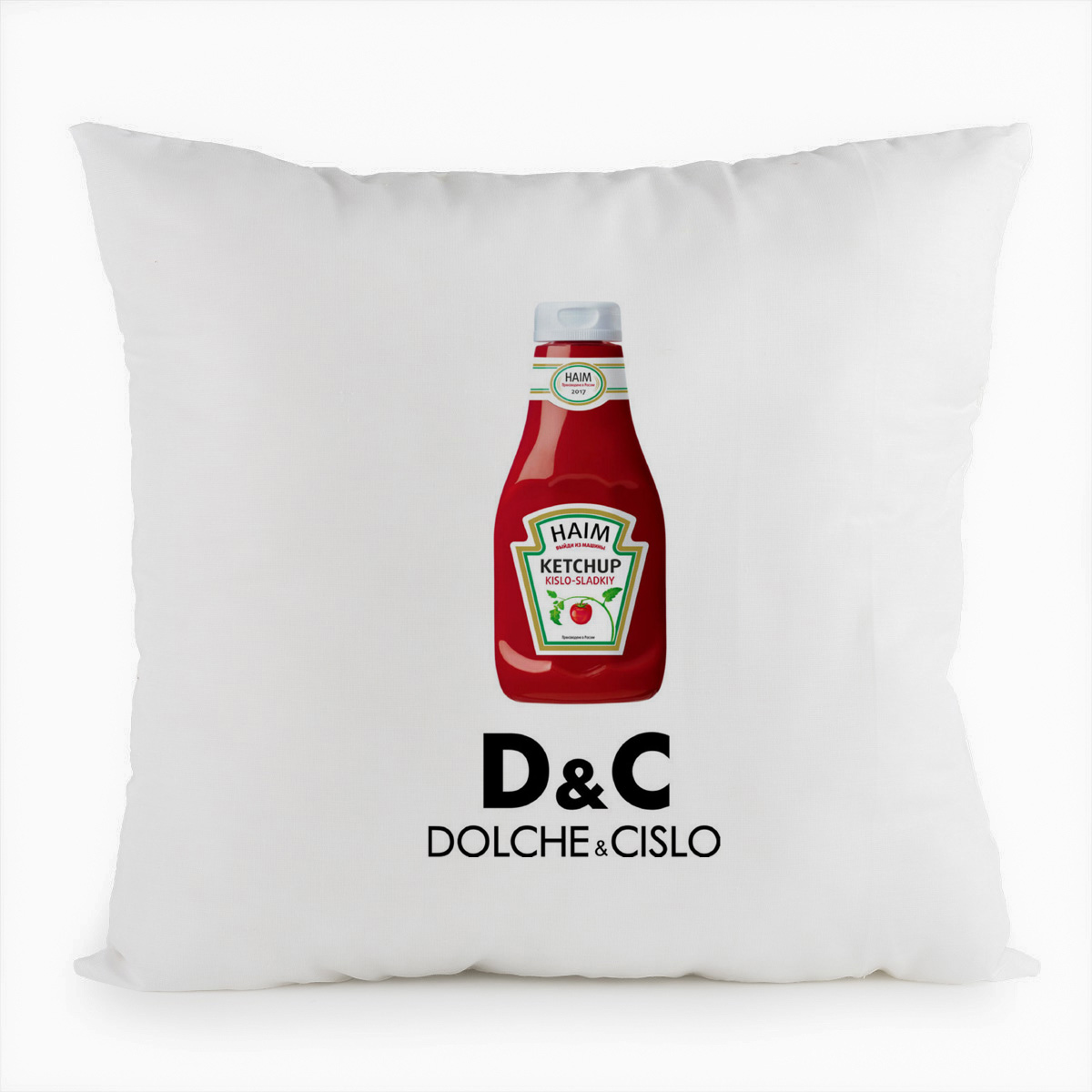 

Подушка белая CoolPodarok D and C Dolche and Cislo, Белый