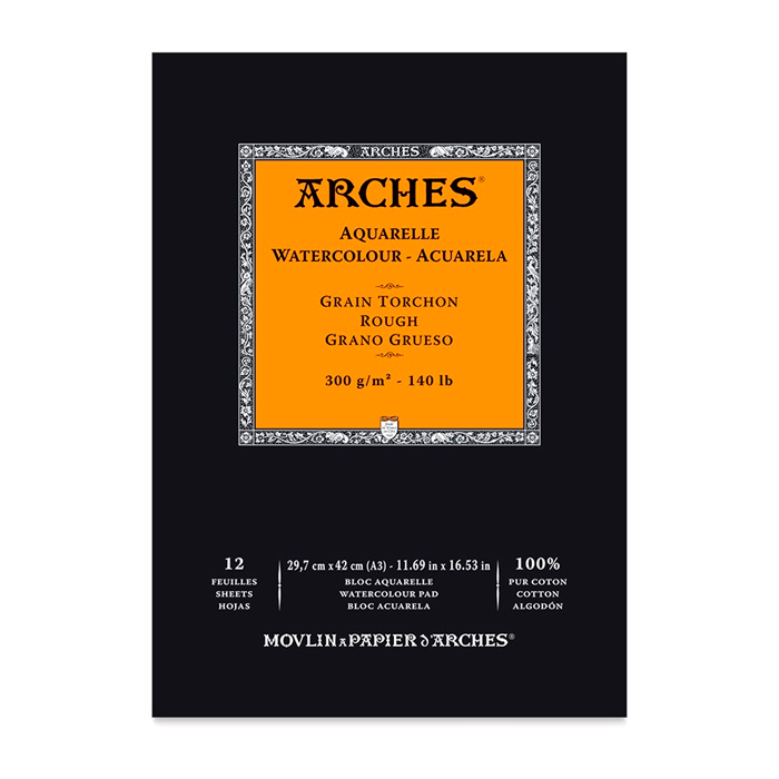Альбом для акварели Arches 1795104 29,7х42 см, белый натуральный, 12 листов
