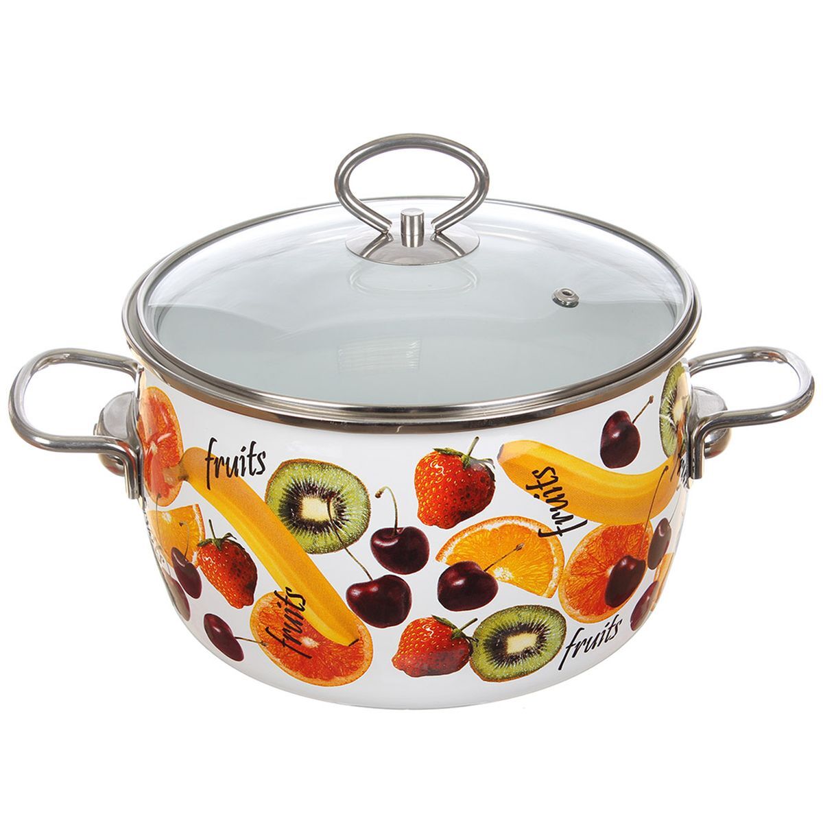 

Кастрюля сталь, эмал, 3 л, с крыш, Vitross, Fruits, 1SA205S/1SС185S, индукц, 152286.P
