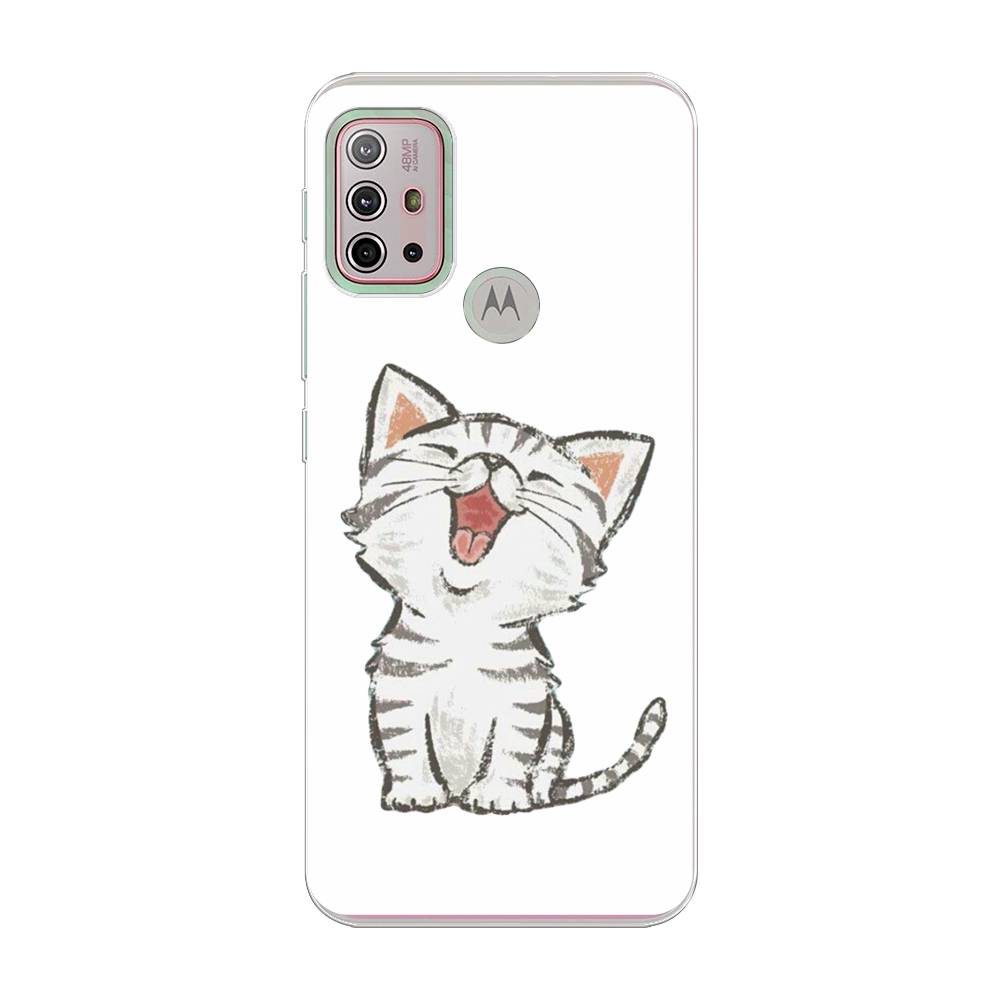 фото Силиконовый чехол "котенок рисованный" на motorola moto g10 awog
