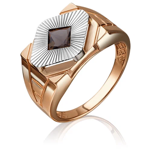 Кольцо из комбинированного золота р. 23 PLATINA jewelry 01-4816-00-202-1111-46, кварц