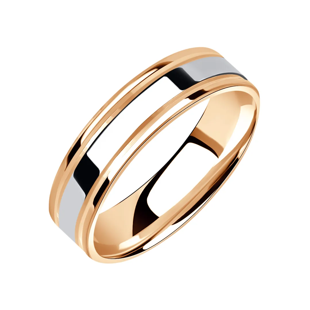 

Кольцо обручальное из золота р.  PLATINA jewelry 01-3490-00-000-1111-39, 01-3490-00-000-1111-39