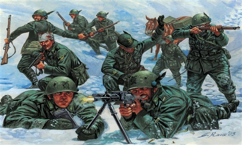 фото Сборная модель italeri 1/72 italian mountain troops alpini 6059