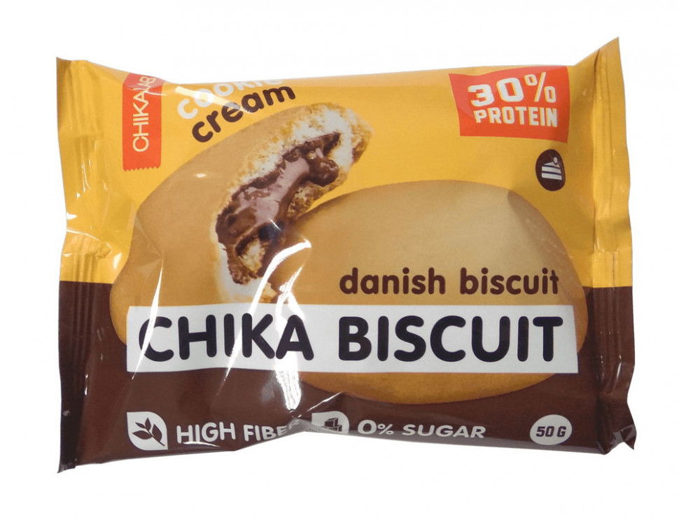 

Печенье протеиновое Bombbar CHIKALAB, Chika Biscuit, датский бисквит, 3 шт х 50 г