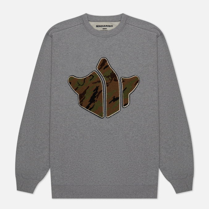 

Мужская толстовка maharishi Maha Temple Crew Neck серый, Размер M, Maha Temple Crew Neck