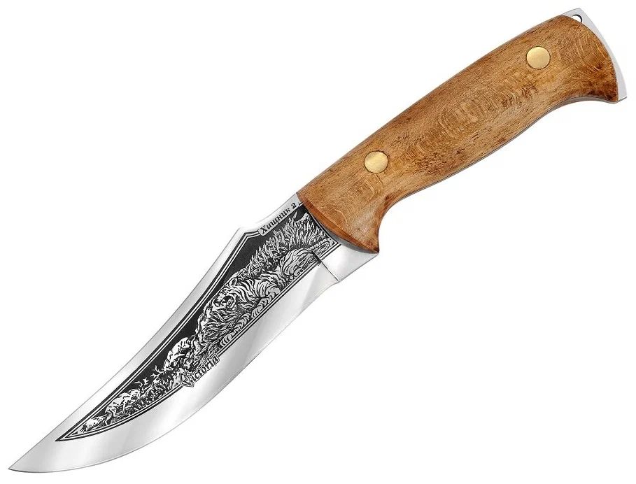 Нож выживания; охотничий нож; туристический нож NoBrand Хищник-2, коричневый