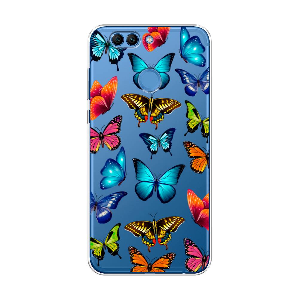 фото Чехол awog "разные бабочки" для huawei nova 2 plus
