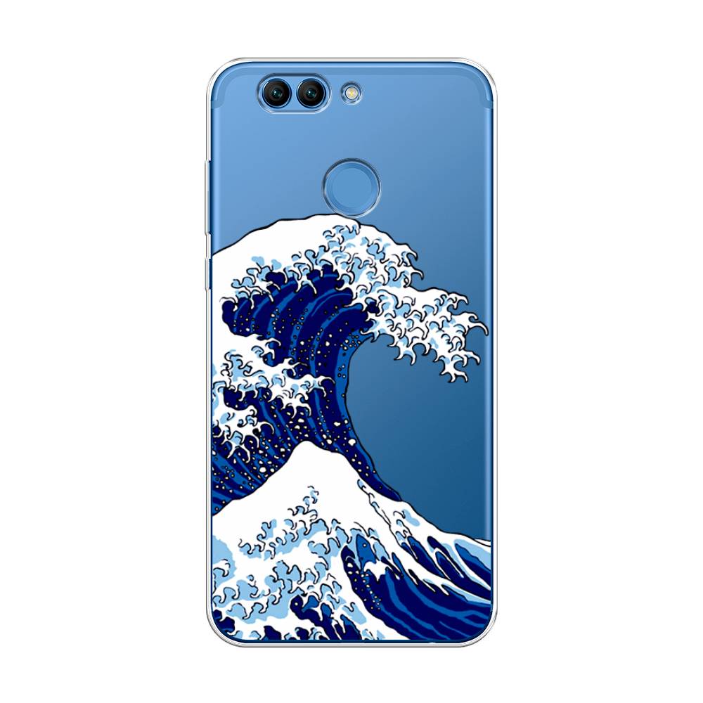 

Чехол Awog на Huawei Nova 2 Plus "Волна в Канагаве", Разноцветный, 63050-4