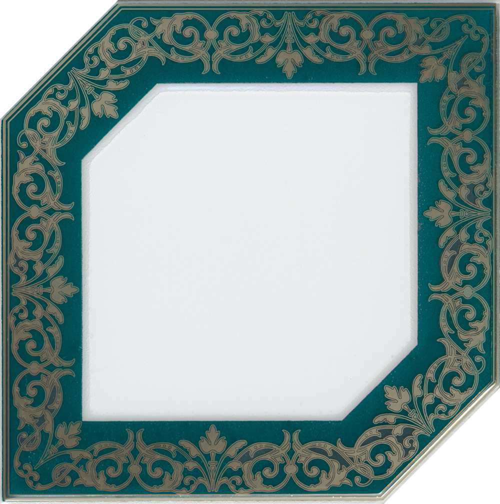 

HGD/E250/18000 Клемансо зеленый темный 15*15 керам.декор Цена за 1шт., Белый, Клемансо