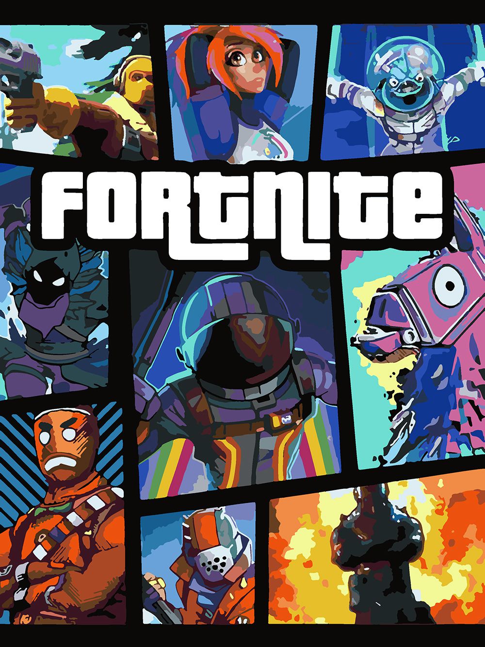 

Картина по номерам Красиво Красим Fortnite - GTA Style, 60 х 80 см, Fortnite - GTA Style