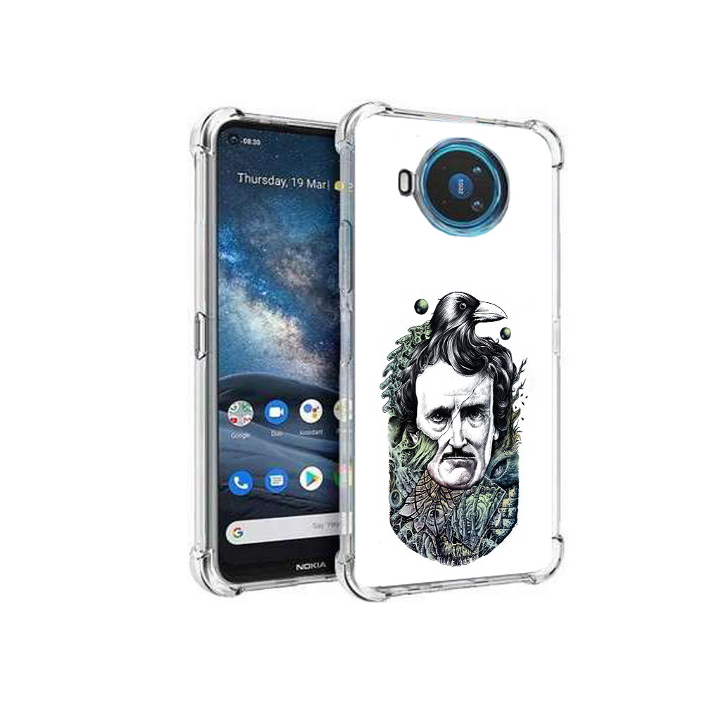 

Чехол MyPads Tocco для Nokia X100 Эдгар Аллан с вороном (PT227057.109.203), Прозрачный, Tocco
