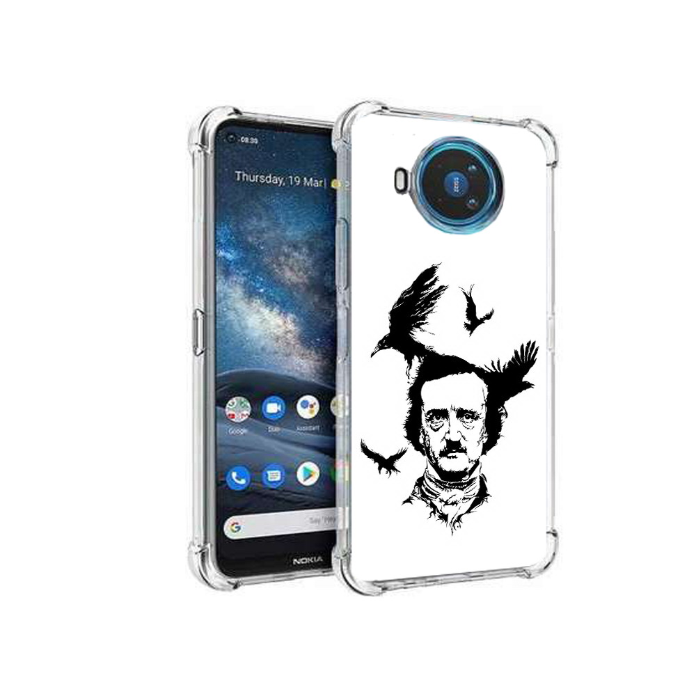 

Чехол MyPads Tocco для Nokia X100 Эдгар Аллан черно белый (PT227057.109.204), Прозрачный, Tocco