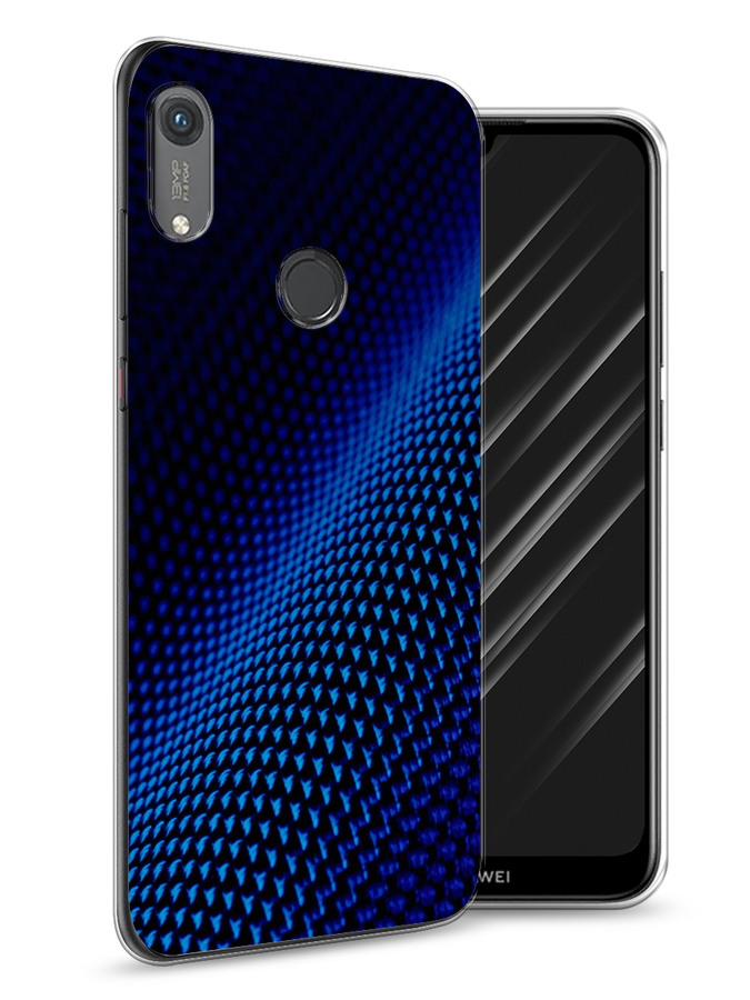 

Чехол Awog на Honor 8A (8A Pro/Prime) "Синий карбон", Черный;синий, 68750-3
