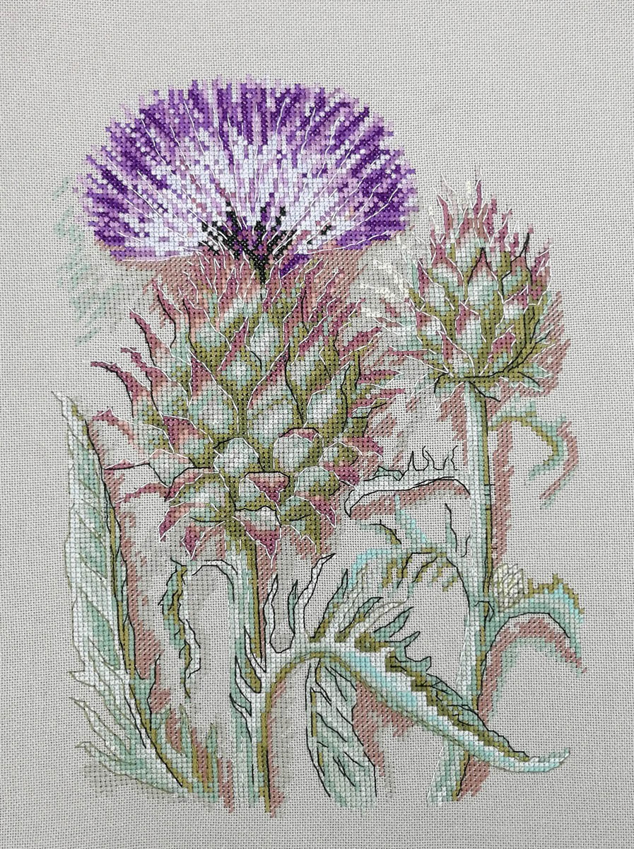 

Вышивка крестом Марья Искусница Чертополох, 20x28 см, Чертополох