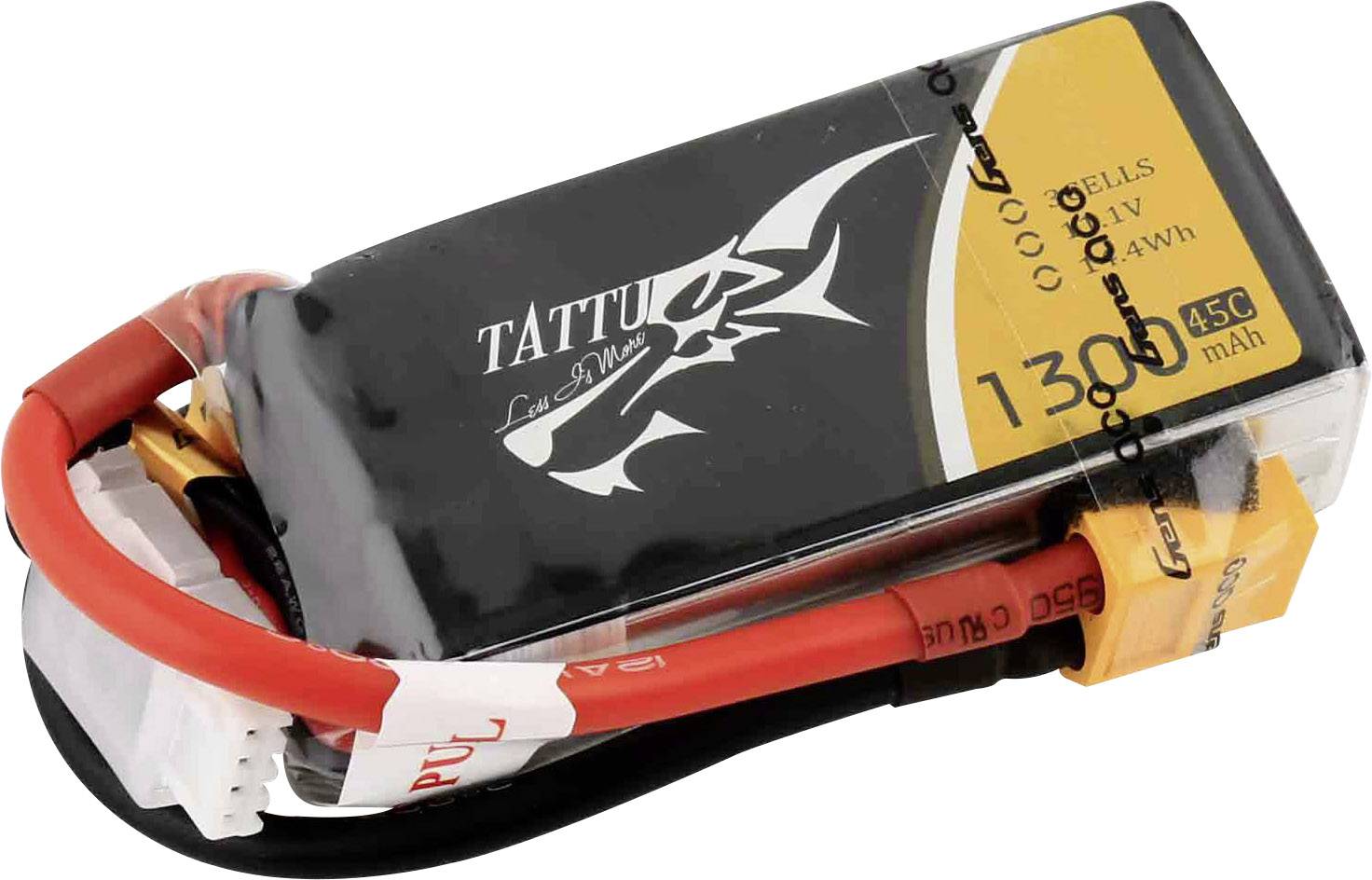 Аккумулятор TATTU 1300 mAh 3S 11.1V 45C LiPo XT60