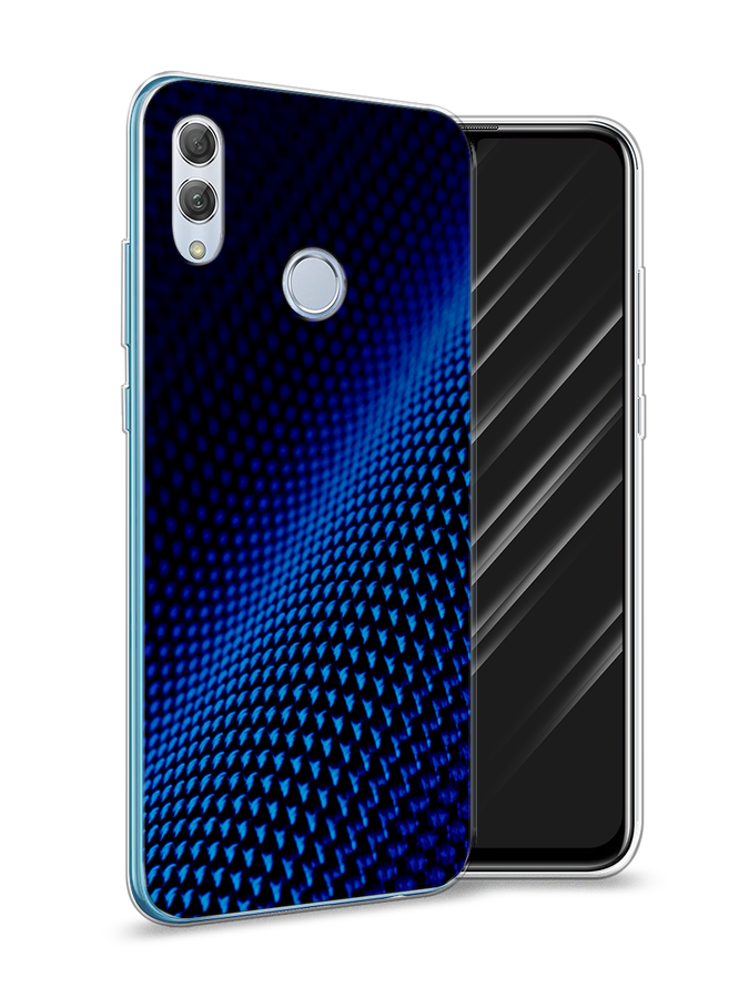 

Чехол Awog на Huawei P Smart 2019 "Синий карбон", Черный;синий, 67250-3