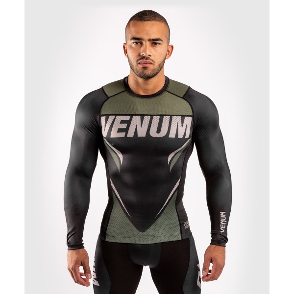 фото Рашгард venum impact l/s black/khaki, m int