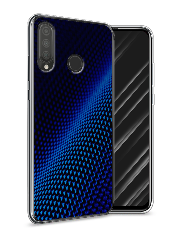 фото Чехол awog "синий карбон" для huawei p30 lite