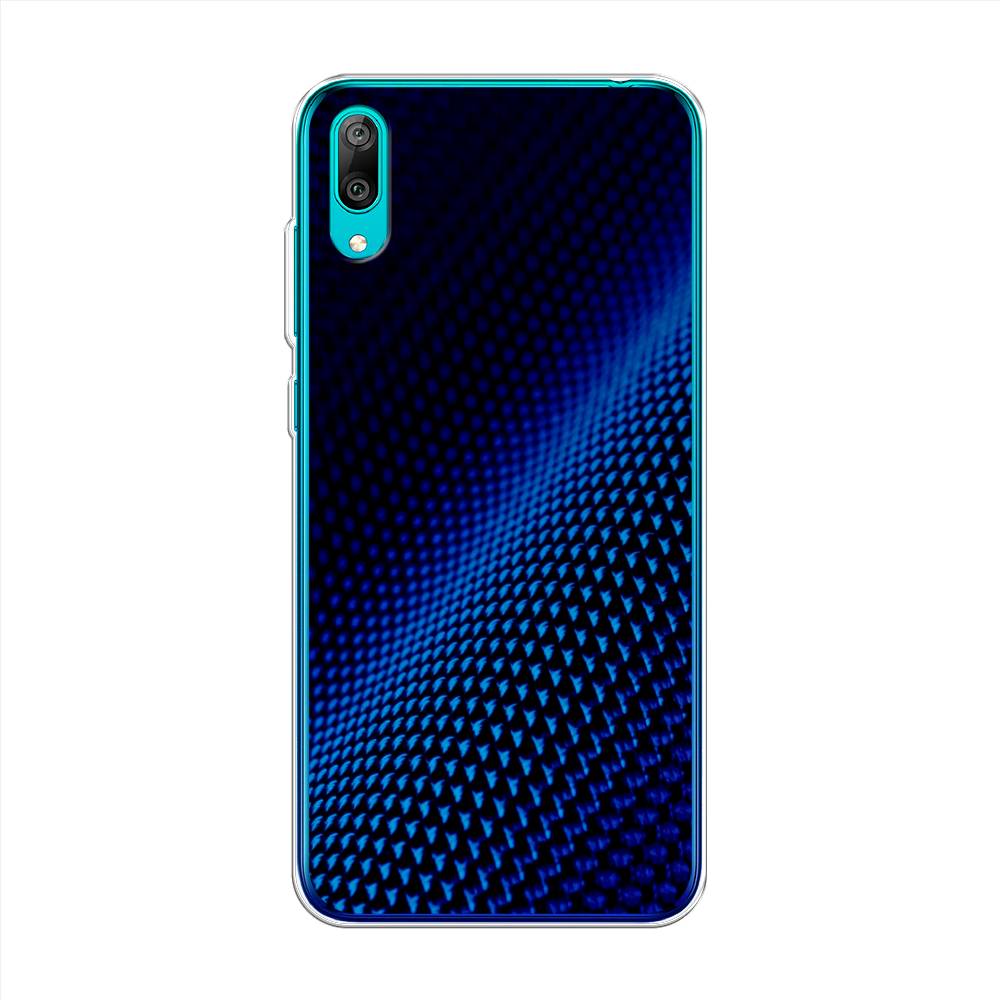 фото Чехол awog "синий карбон" для huawei y7 prime 2019