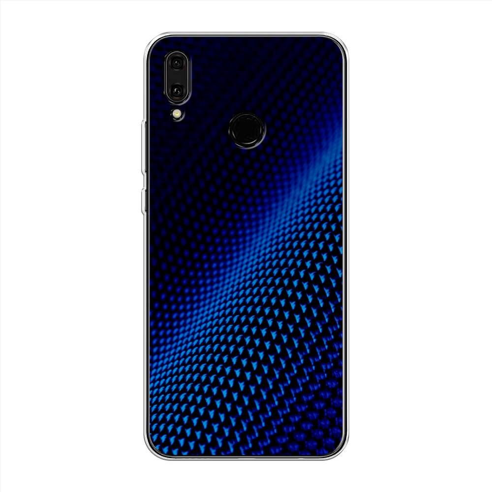 фото Чехол awog "синий карбон" для huawei y9 2019