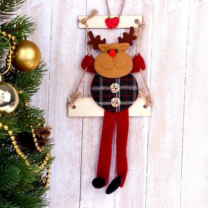 

Новогодняя фигурка Олень 9316142 13x3x40 см, Разноцветный, Олень