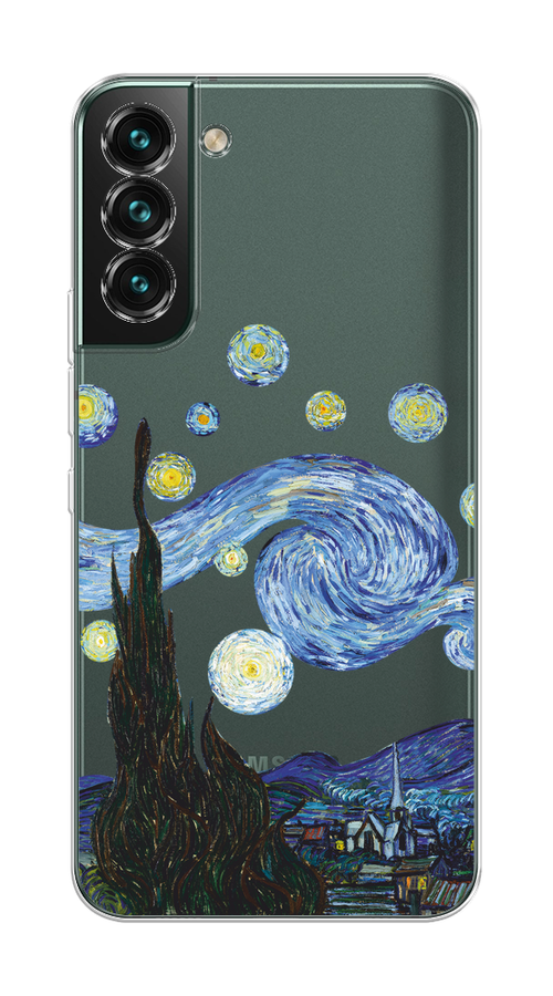 

Чехол на Samsung Galaxy S22 Plus "Ночь Ван Гога", Голубой;синий;черный, 2103950-1