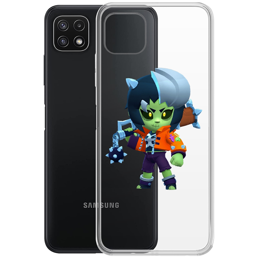 

Чехол-накладка Brawl Stars-ЗомБиби для Samsung Galaxy A22s (A226), Прозрачный