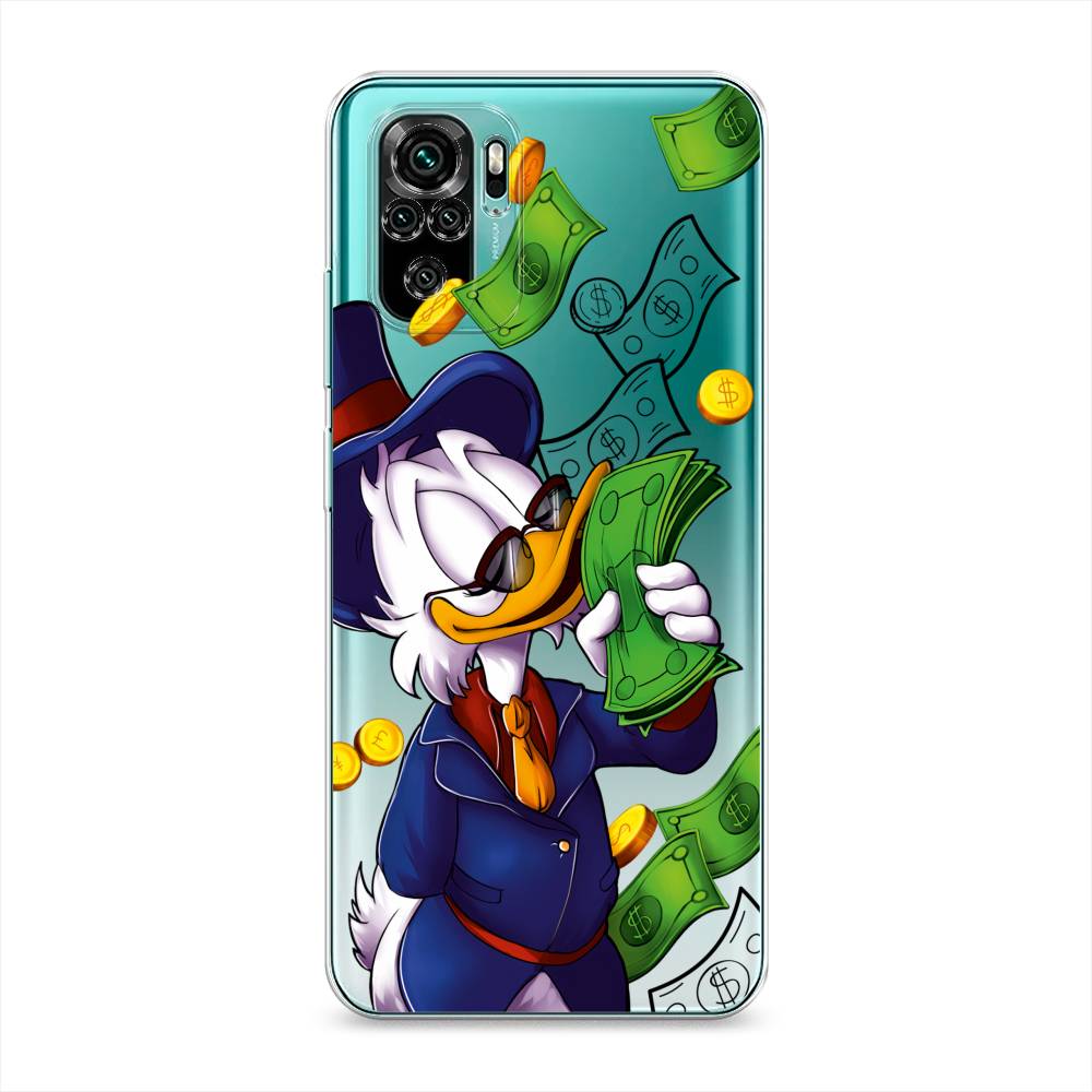 

Чехол на Xiaomi Redmi Note 10/Note 10S/Poco M5s "Scrooge McDuck with Money", Синий;зеленый;белый, 39750-6