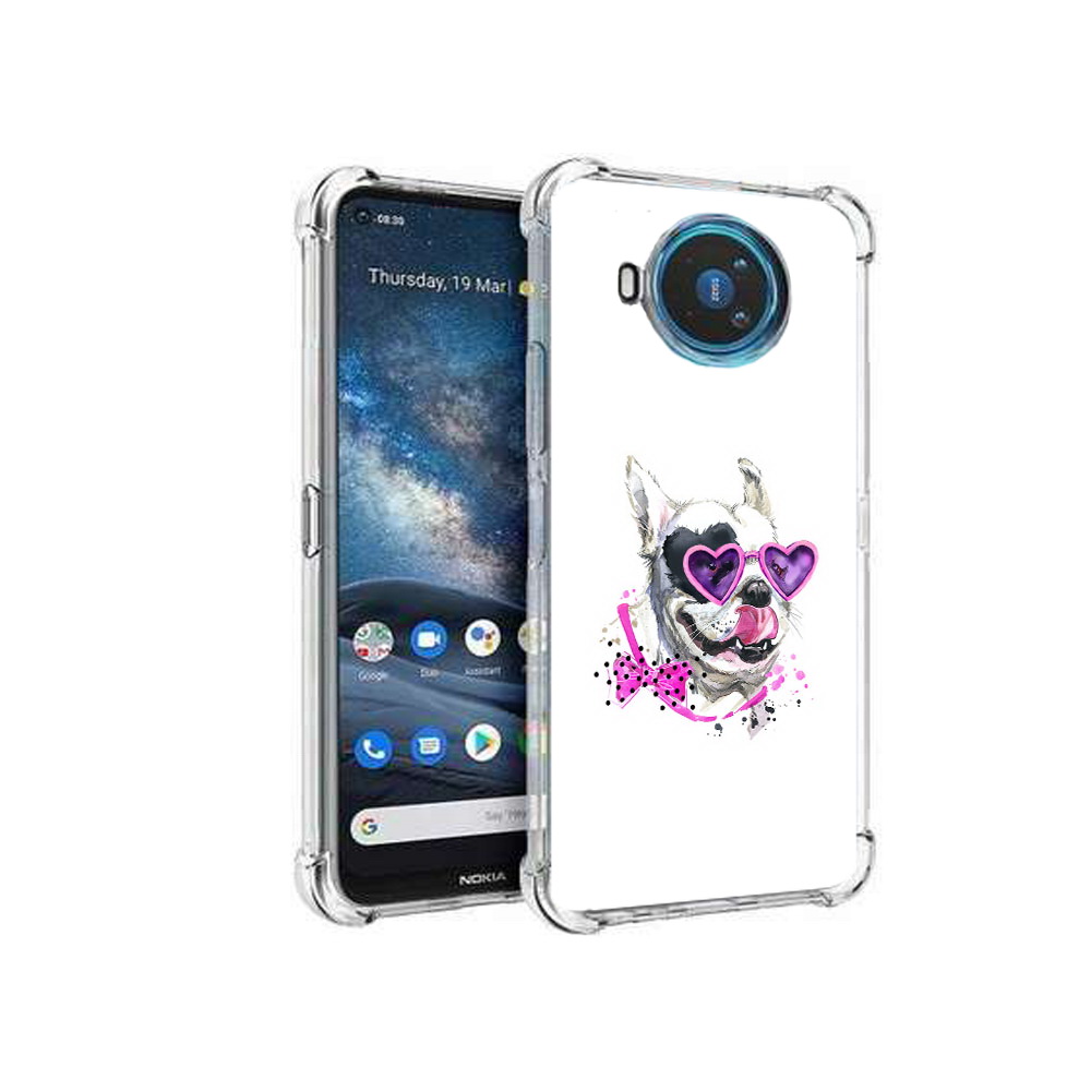 

Чехол MyPads Tocco для Nokia X100 акварельный пёс (PT227057.109.218), Прозрачный, Tocco
