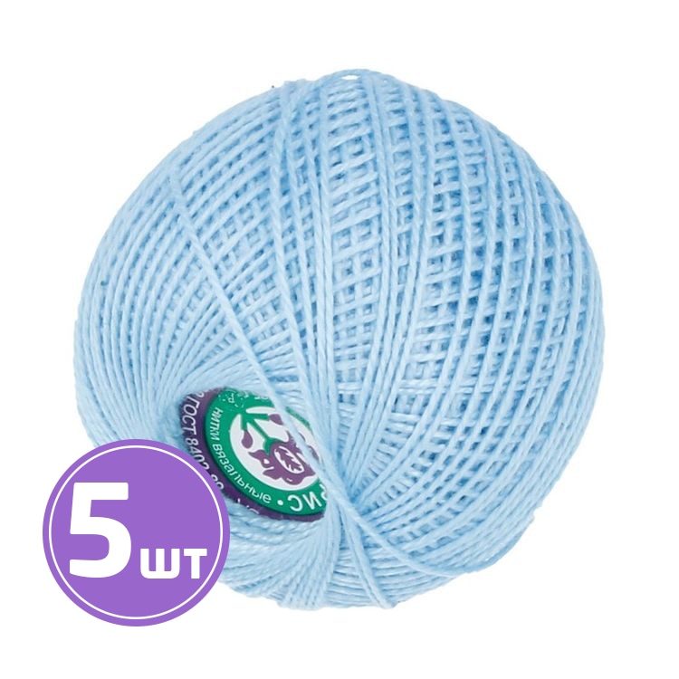 

Пряжа ПНК им.Кирова Ирис (2704), голубой, 5 шт. по 25 г