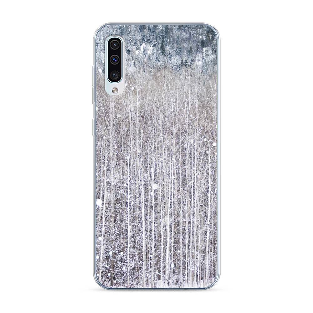 

Чехол на Samsung Galaxy A30s "Снежный лес", Бежевый;серый;белый, 28850-5