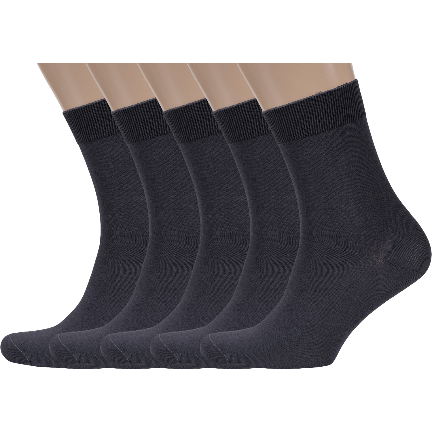 Комплект носков мужских Rusocks 5-М-1134 серых 25, 5 пар