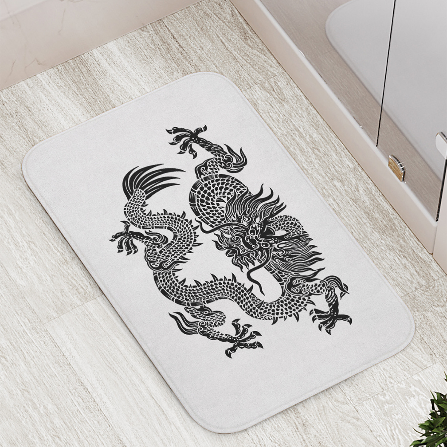 

Коврик противоскользящий JoyArty "Змей-лун" для ванной, сауны, бассейна, 77х52 см, Змей-лун