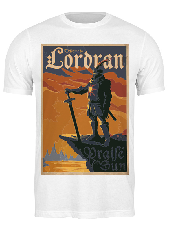 

Футболка мужская Printio Lordran poster белая XL, Белый, Lordran poster