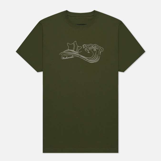 

Мужская футболка maharishi Songkran Embroidered оливковый, Размер S, Зеленый, Songkran Embroidered