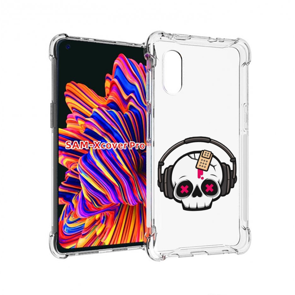 

Чехол MyPads черепок в наушниках для Samsung Galaxy Xcover Pro 1, Прозрачный, Tocco