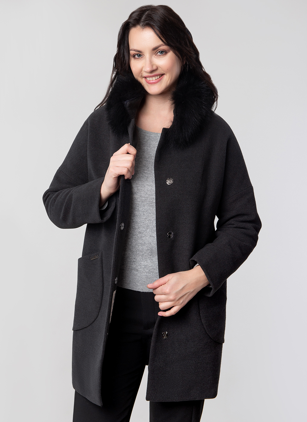 

Пальто женское ElectraStyle 51454 черное 40 RU, 51454