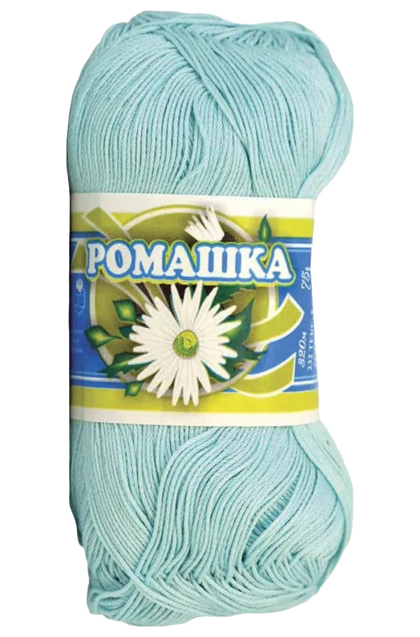 

Пряжа ПНК им.Кирова Ромашка (3002), водолей, 5 шт. по 75 г, Голубой