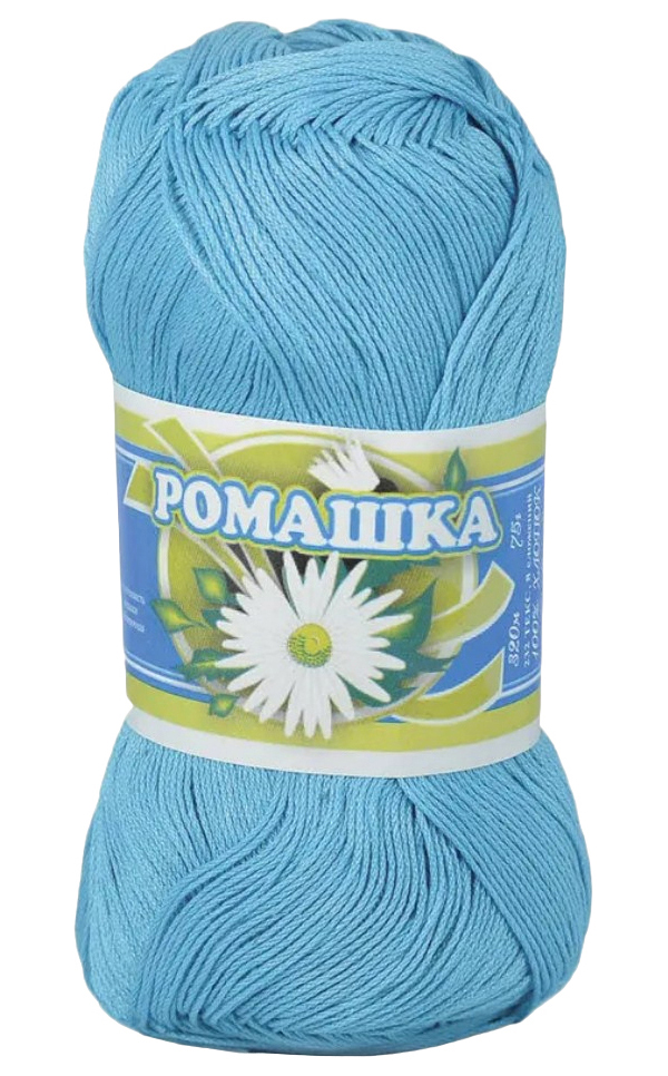 

Пряжа ПНК им.Кирова Ромашка (3006), айсберг, 5 шт. по 75 г, Голубой