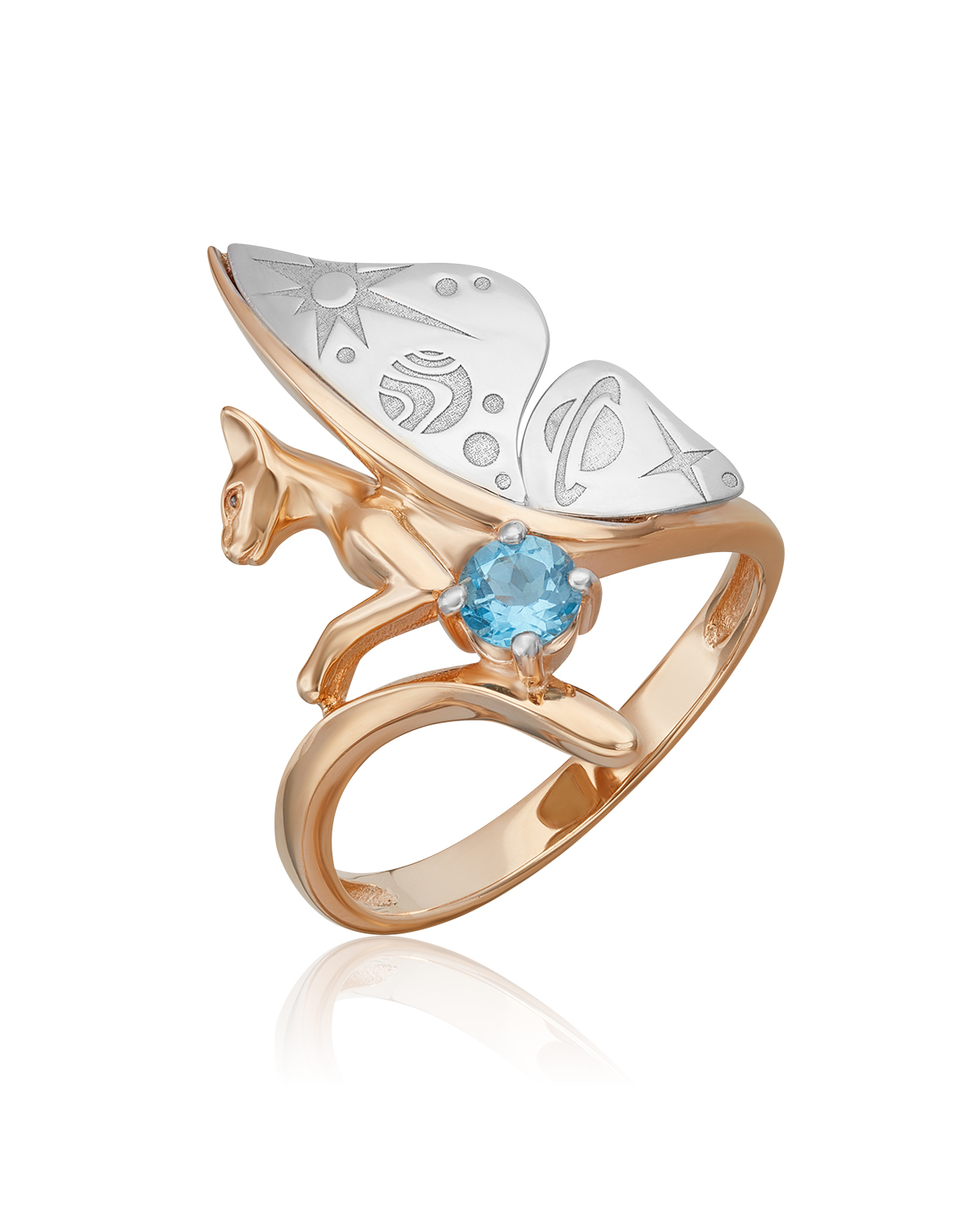 

Кольцо из золота р. 19,5 PLATINA jewelry 01-5550-00-201-1111, топаз, 01-5550-00-201-1111