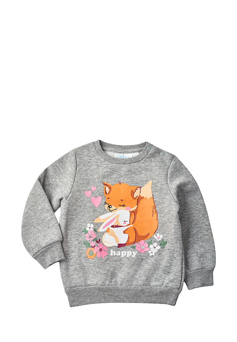 

Свитшот детский Kari baby AW22B03703301, светло-серый, 74, AW22B03703301