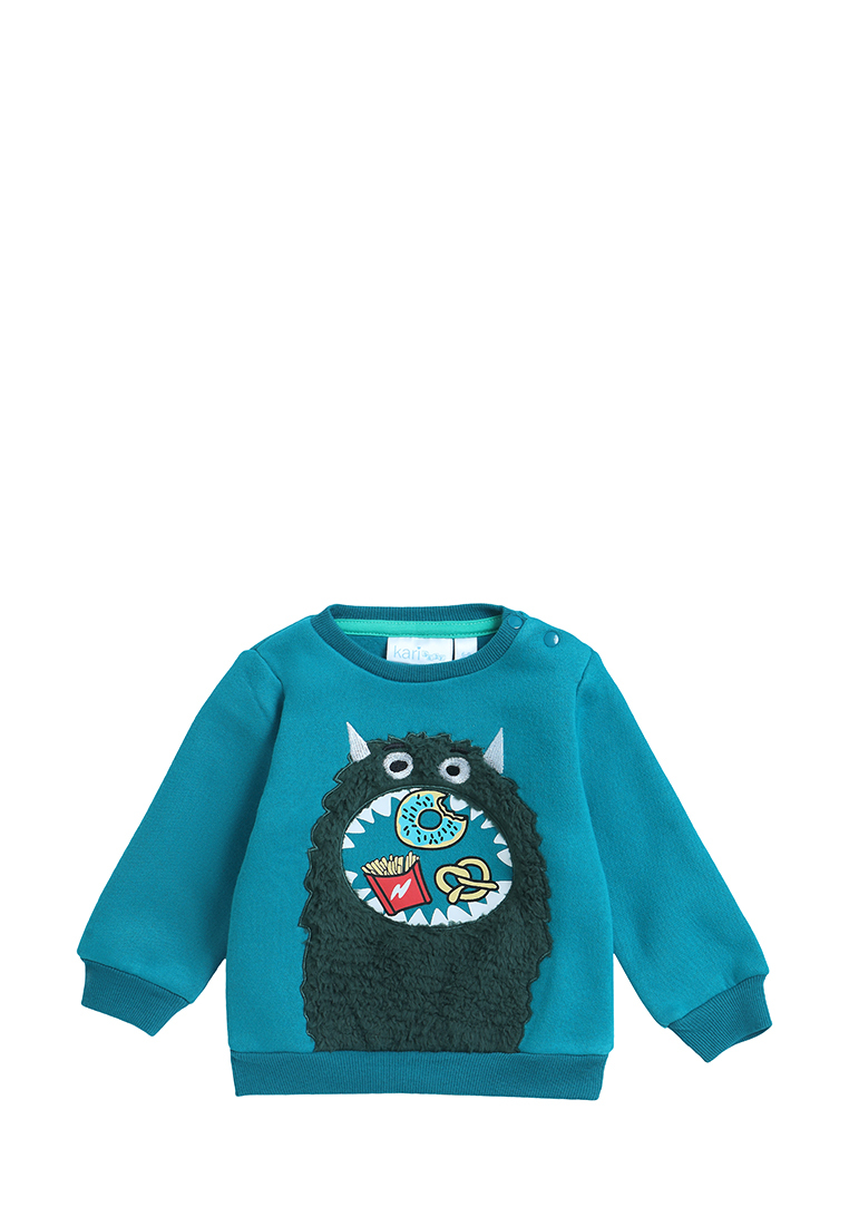 

Свитшот детский Kari baby AW22B08103509, темно-зеленый, 74, AW22B08103509