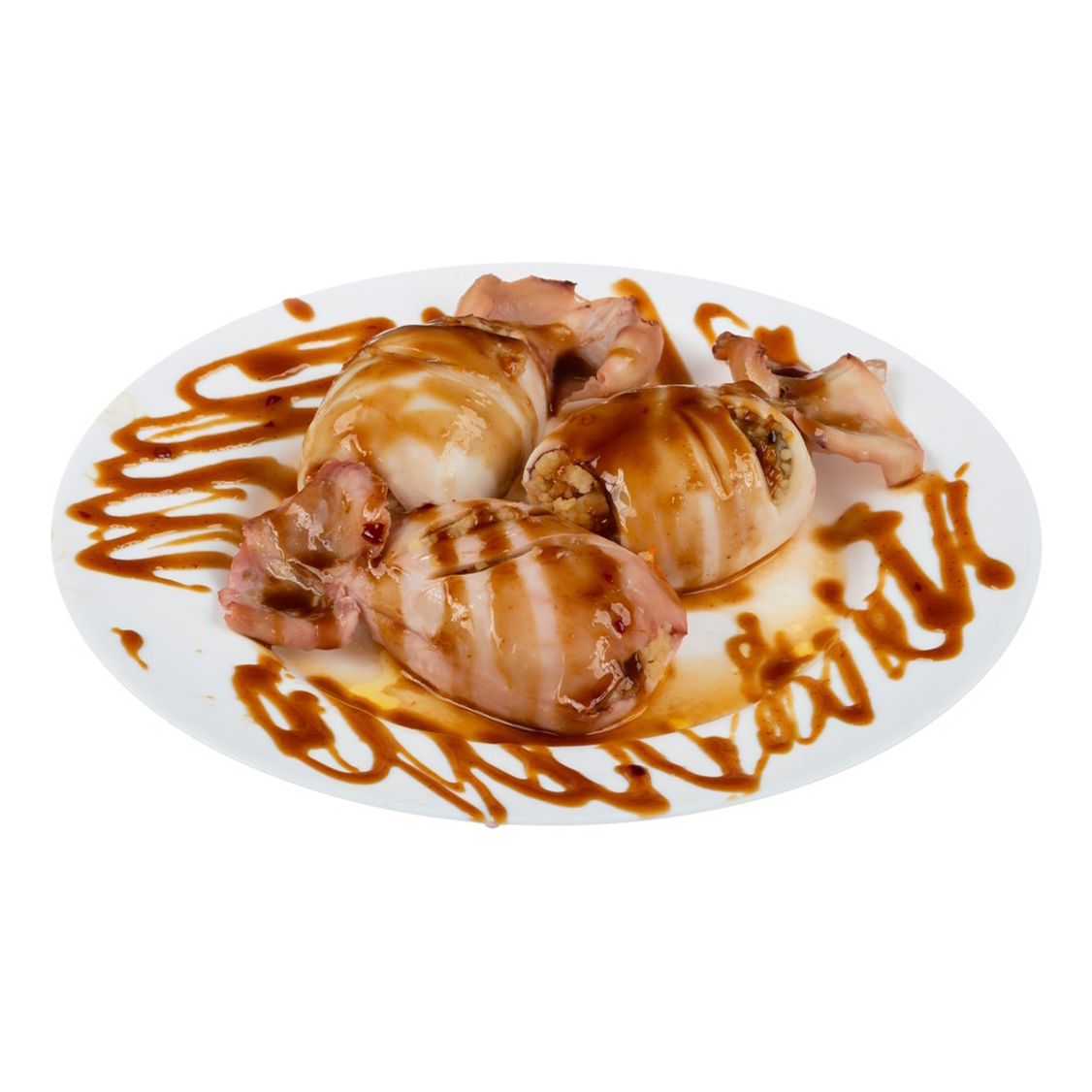 

Кальмар фаршированный кускусом и креветками -1 кг