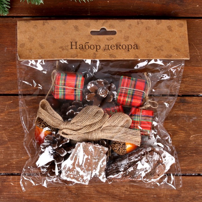 

Набор новогоднего декора «Лесные дары», Коричневый