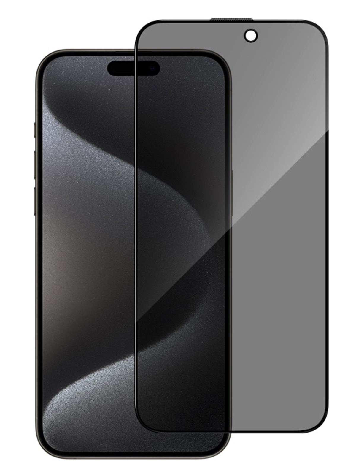 Защитное стекло BlueO для iPhone 15 Pro 3D эффект с защитной сеткой Black
