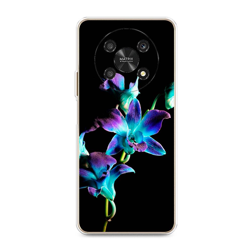 фото Чехол awog "синий цветок для черном" для honor x30