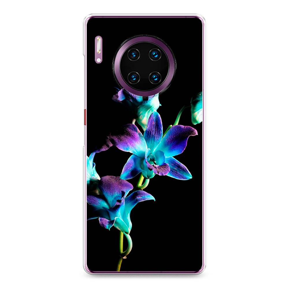 

Чехол Awog на Huawei Mate 30 Pro "Синий цветок для черном", Черный;голубой;синий, 610450-8