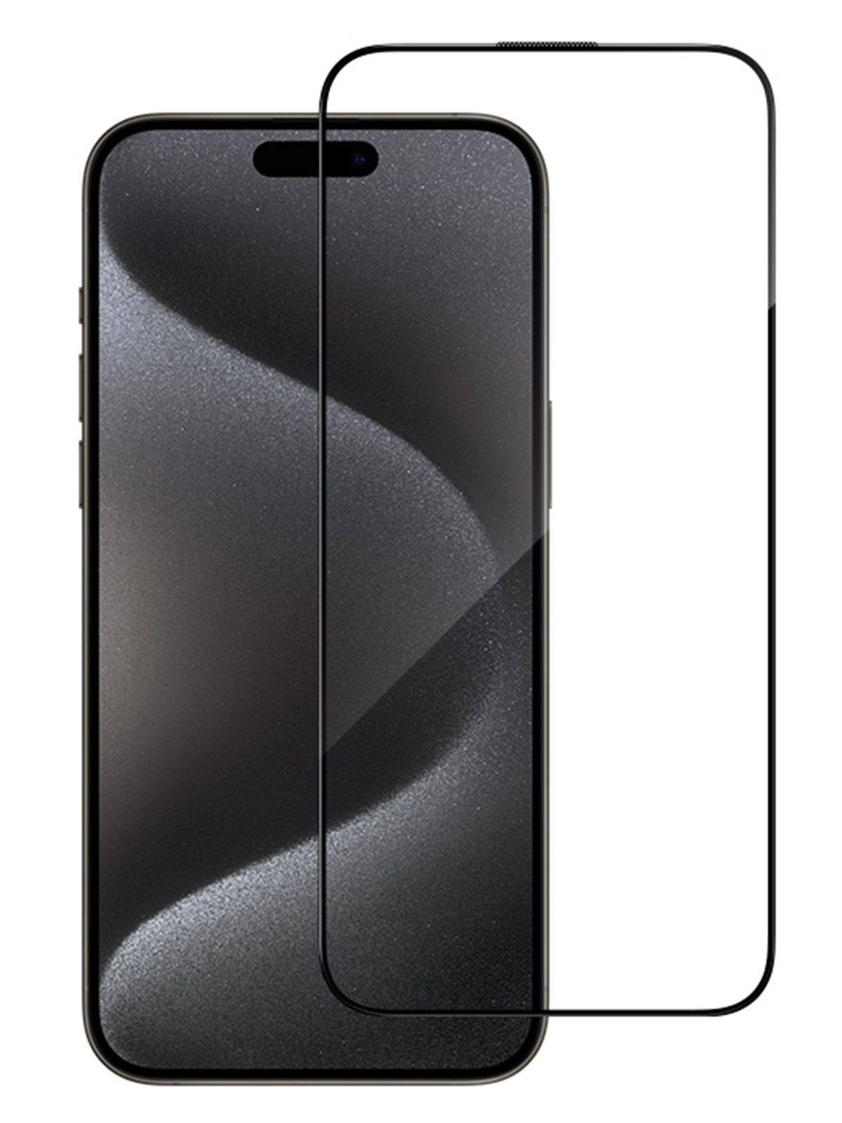 Защитное стекло BlueO для iPhone 15 Pro Max 3D-эффект с защитной сеткой, Black